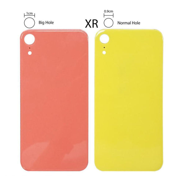 Big Hole Back Glass Replacement for iPhone XR with Double Side Adhesive 3M Tape