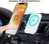 LL TRADER Magsafe Car Mount Wireless Charger Compatible with iPhone 12/12 Pro/Pro Max/Mini, Magnetic Phone Holder Stand 15W Fast Charging Car Mount