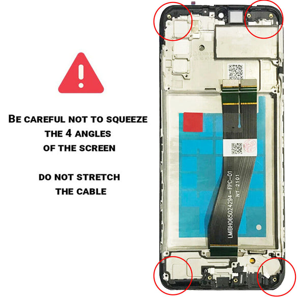 Samsung Galaxy A03s SM-A037F/G LCD Touch Screen Digitizer Replacement+Frame