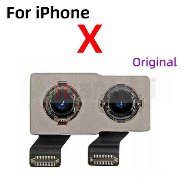 Original Back Camera Moulds For iPhone X XR Xs 11 12 13 Pro Max mini Back Main Real Camera Flex Cable Repair Parts