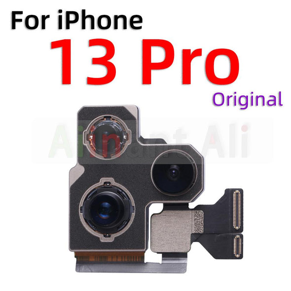 Original Back Camera Moulds For iPhone X XR Xs 11 12 13 Pro Max mini Back Main Real Camera Flex Cable Repair Parts