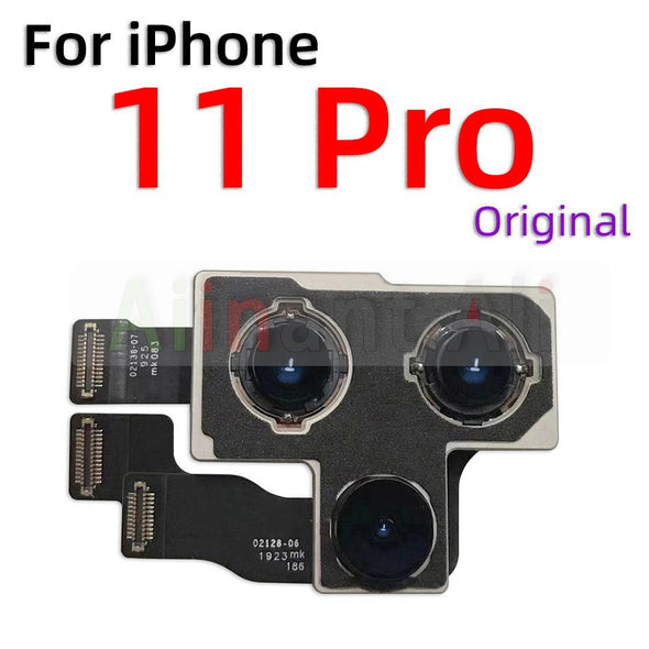 Original Back Camera Moulds For iPhone X XR Xs 11 12 13 Pro Max mini Back Main Real Camera Flex Cable Repair Parts