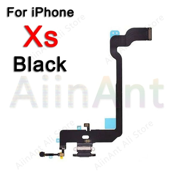 USB Port Charger Dock Connector Mic Charging Flex Cable For iPhone 7 8 Plus X XR Xs Max