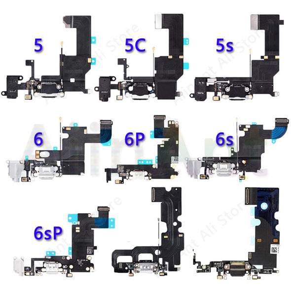 USB Port Charger Dock Connector Charging Flex Cable For iPhone 5 5S SE 6 6s Plus