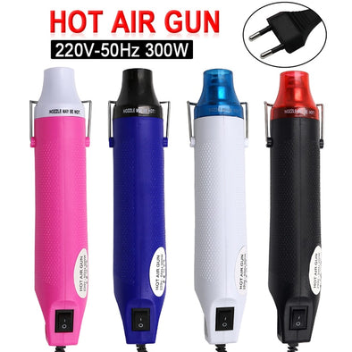 Hot Air Gun EU Plug with Supporting Seat Shrink Plastic