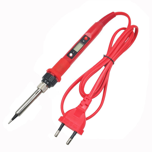 80W Digital Electric Soldering Iron Set Kit Welding Iron Staion 220V with Soldering Paste Flux Tips Stand Tool Bag