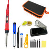 80W Digital Electric Soldering Iron Set Kit Welding Iron Staion 220V with Soldering Paste Flux Tips Stand Tool Bag