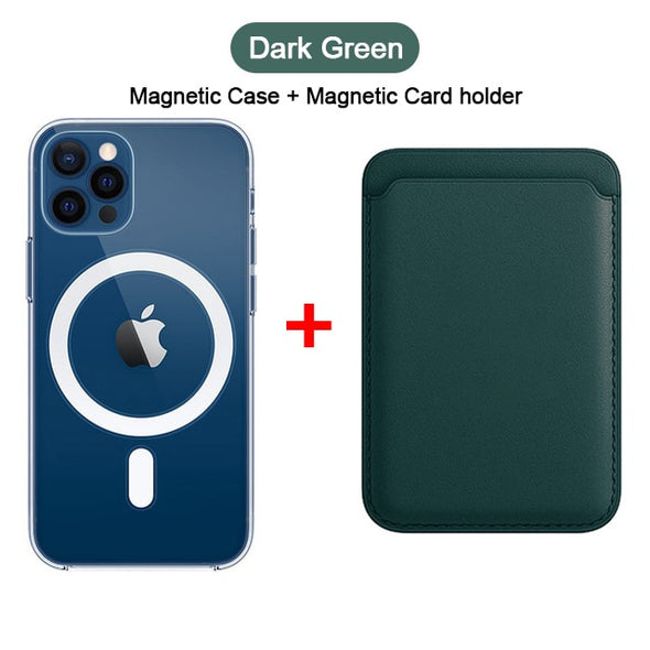 For iPhone Magsafe Magnetic Wireless Charging Case + iPhone Magsafe Magnetic Card Holder