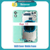 Back Housing for iPhone 11 / 11 Pro / 11 Pro Max Cover Rear Door Chassis Middle Frame with Back Glass + Tool