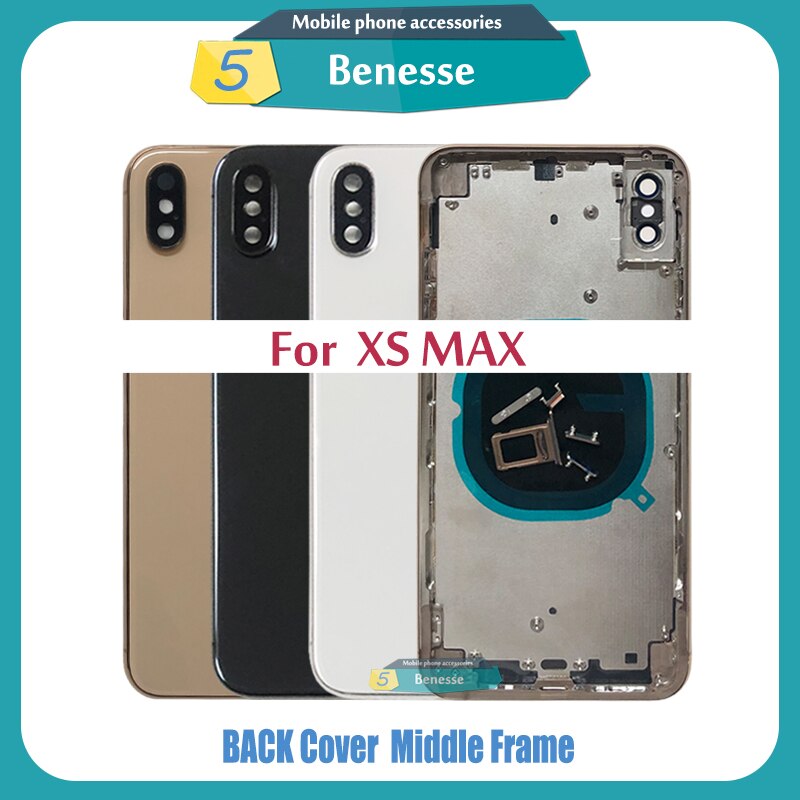 Apple iPhone X Black Housing Frame Back Cover OEM Small Parts Battery