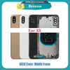 Back Housing for iPhone X / XS / XR / XS Max Back Cover Battery Door Rear Cover Chassis Middle Frame with Glass Replacement Parts