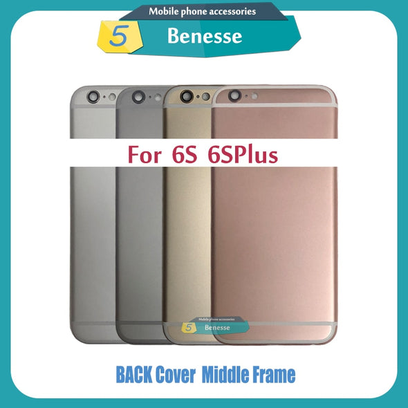 Back Housing for iPhone 6s / 6s Plus Battery Cover Middle Frame Chassis with Side Buttons Sim Tray Repair Parts