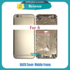 Back Housing for iPhone 6 / 6 Plus Battery Cover Middle Frame Chassis with Side Buttons Sim Tray Repair Parts