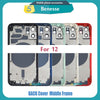 Back Housing for iPhone 12 / 12 Mini / 12 Pro / 12 Pro Max Back Cover Battery Door Rear Cover Chassis Middle Frame with Glass Replacement