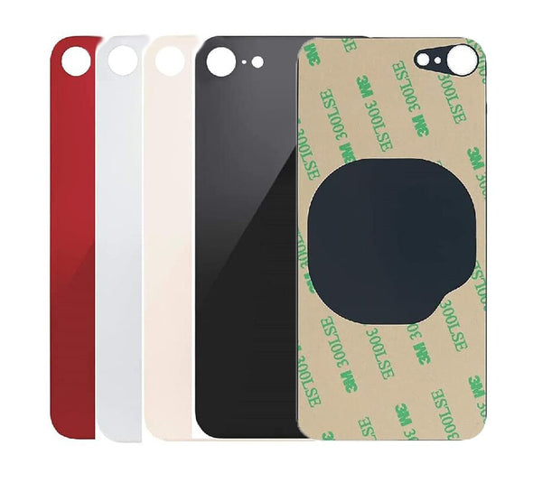 Big Hole Back Glass Replacement for iPhone 8 with Double Side Adhesive 3M Tape