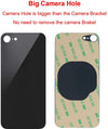 Big Hole Back Glass Replacement for iPhone 8 with Double Side Adhesive 3M Tape