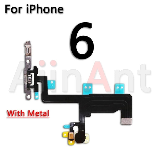 On/off Volume Buttons Mute Key Flex Cale For iPhone 6 6s 7 8 Plus 5 5s SE SE2