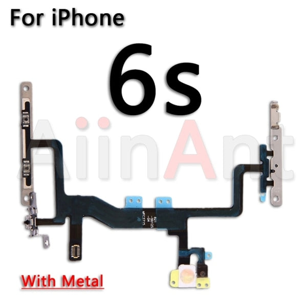 On/off Volume Buttons Mute Key Flex Cale For iPhone 6 6s 7 8 Plus 5 5s SE SE2