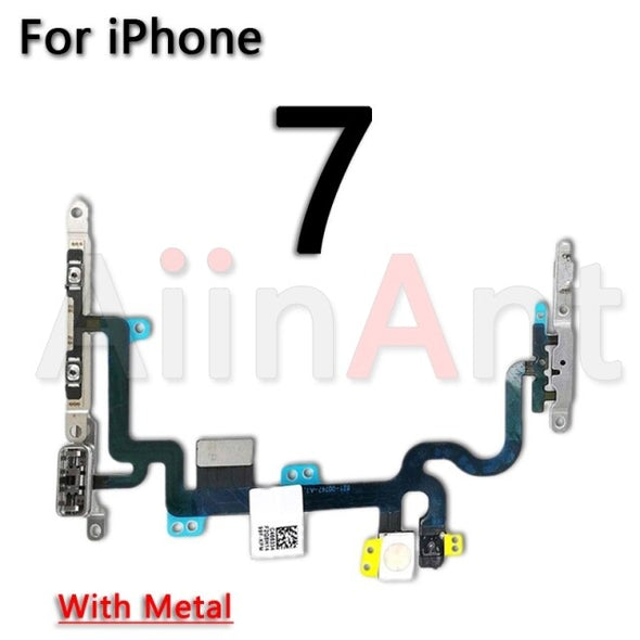 On/off Volume Buttons Mute Key Flex Cale For iPhone 6 6s 7 8 Plus 5 5s SE SE2