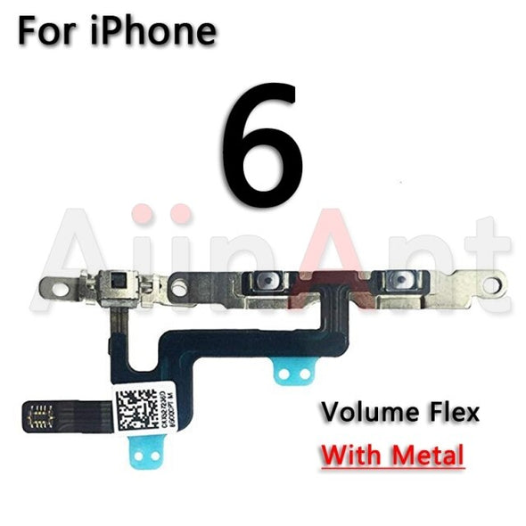 On/off Volume Buttons Mute Key Flex Cale For iPhone 6 6s 7 8 Plus 5 5s SE SE2