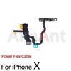 On/off Volume Buttons Mute Key Flash Light Wireless Charging Power Flex Cable For iPhone X XR Xs Max