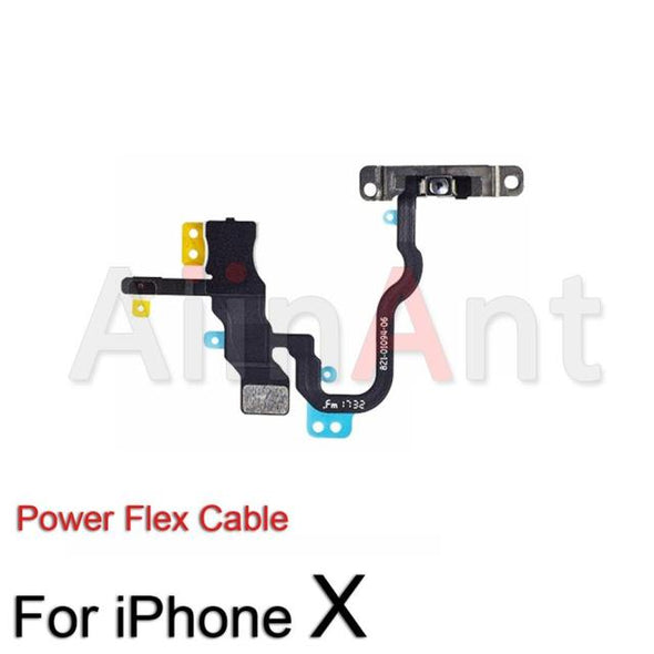 On/off Volume Buttons Mute Key Flash Light Wireless Charging Power Flex Cable For iPhone X XR Xs Max