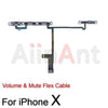 On/off Volume Buttons Mute Key Flash Light Wireless Charging Power Flex Cable For iPhone X XR Xs Max