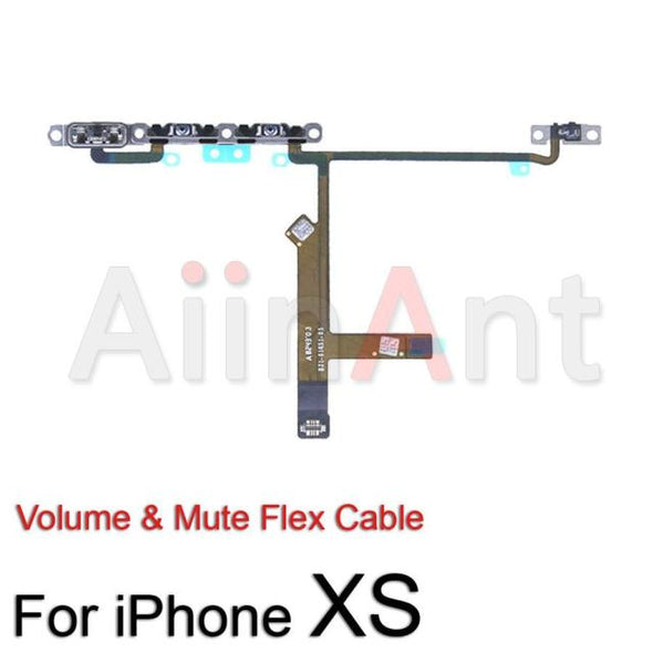 On/off Volume Buttons Mute Key Flash Light Wireless Charging Power Flex Cable For iPhone X XR Xs Max