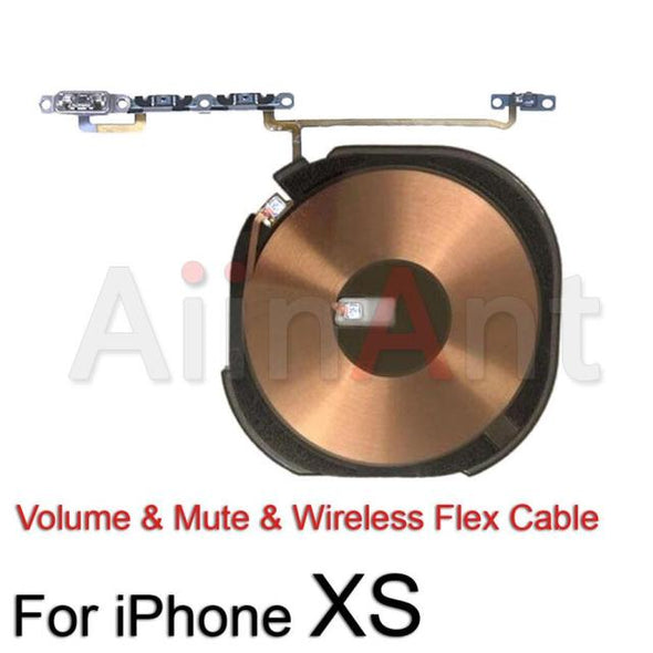 On/off Volume Buttons Mute Key Flash Light Wireless Charging Power Flex Cable For iPhone X XR Xs Max
