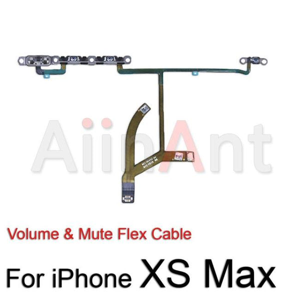 On/off Volume Buttons Mute Key Flash Light Wireless Charging Power Flex Cable For iPhone X XR Xs Max