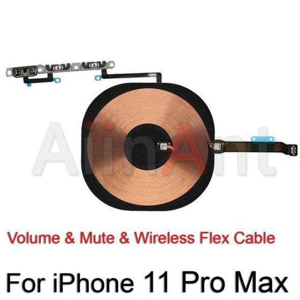 On/off Volume Buttons Mute Key Wireless Charging Flash Light Power Flex Cable For iPhone 11 11Pro 11Pro Max