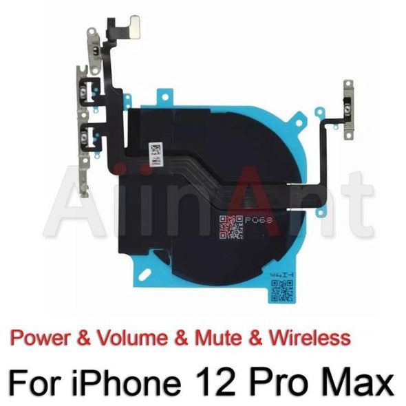On off Volume Buttons Mute Wireless Charging Flash Light Power Flex Cable For iPhone 12 12Pro 12Pro Max Mini