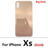 Big Hole Back Glass Replacement for iPhone X / XS with Double Side Adhesive 3M Tape