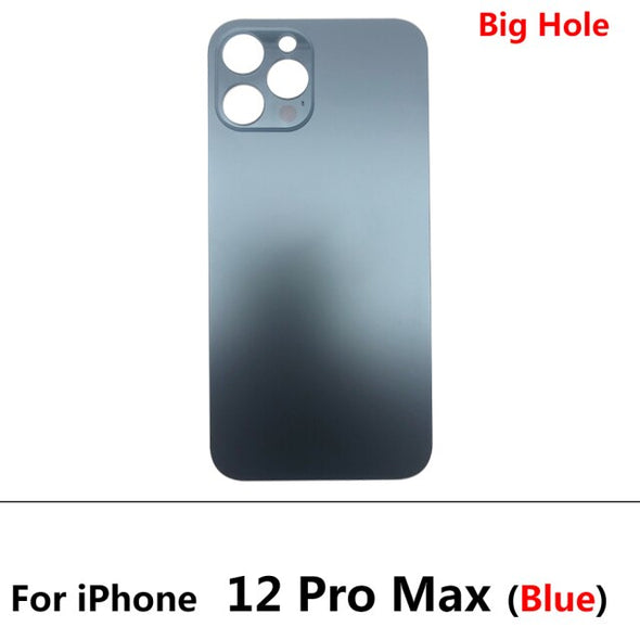 Big Hole Back Glass Replacement for iPhone 12 Mini / 12 Pro Max with Double Side Adhesive 3M Tape