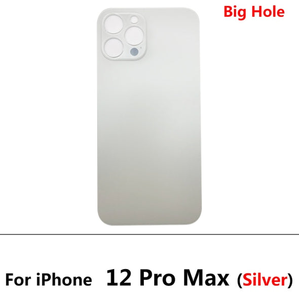 Big Hole Back Glass Replacement for iPhone 12 Mini / 12 Pro Max with Double Side Adhesive 3M Tape