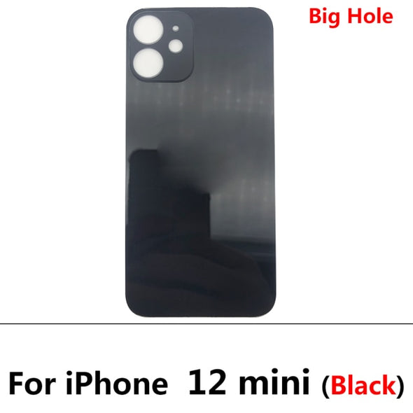 Big Hole Back Glass Replacement for iPhone 12 Mini / 12 Pro Max with Double Side Adhesive 3M Tape