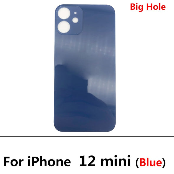 Big Hole Back Glass Replacement for iPhone 12 Mini / 12 Pro Max with Double Side Adhesive 3M Tape