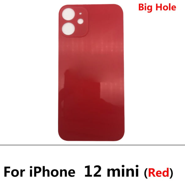 Big Hole Back Glass Replacement for iPhone 12 Mini / 12 Pro Max with Double Side Adhesive 3M Tape
