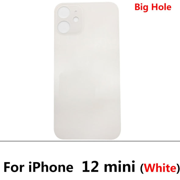 Big Hole Back Glass Replacement for iPhone 12 Mini / 12 Pro Max with Double Side Adhesive 3M Tape