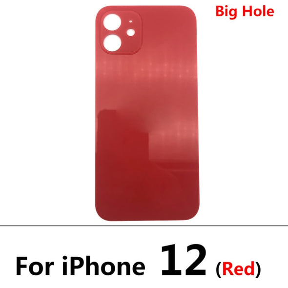 Big Hole Back Glass Replacement for iPhone 12 / 12 Pro with Double Side Adhesive 3M Tape