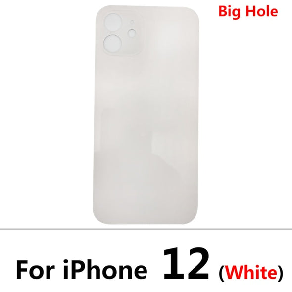 Big Hole Back Glass Replacement for iPhone 12 / 12 Pro with Double Side Adhesive 3M Tape