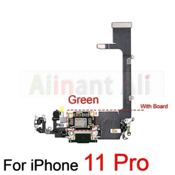 Bottom Mic USB Port Charger Dock Connector Charging Flex Cable For iPhone 11 Pro 11Pro Max