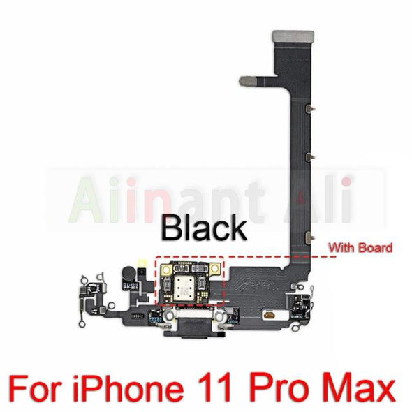 Bottom Mic USB Port Charger Dock Connector Charging Flex Cable For iPhone 11 Pro 11Pro Max