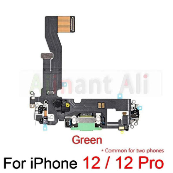 Bottom Mic USB Port Charger Dock Connector Charging Flex Cable For iPhone 12 Pro 12Pro Max Mini