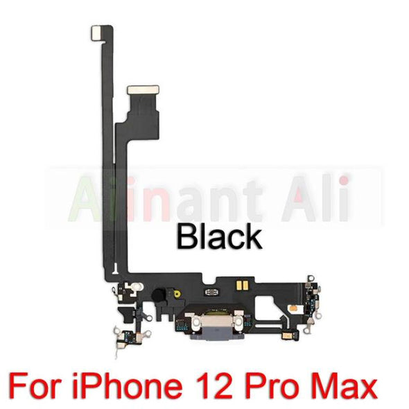 Bottom Mic USB Port Charger Dock Connector Charging Flex Cable For iPhone 12 Pro 12Pro Max Mini