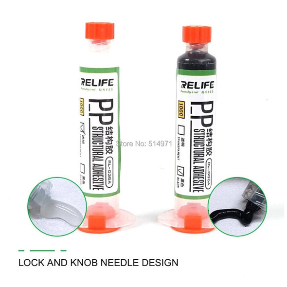 RELIFE RL-035A PP Structural Adhesive Black Transparent