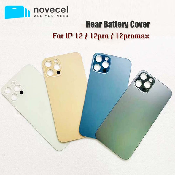 5pcs/lot Big Hole Back Glass Cover For iPhone 12 12pro 12promax 12mini