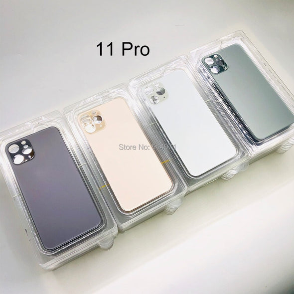 5pcs/lot Big Hole Back Glass Cover For iPhone 11pro 11Promax