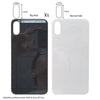 5pcs/lot Big Hole Back Glass Cover For iPhone X Xs Xsmax