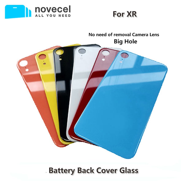 5pcs/lot Big Hole Back Glass Cover For iPhone XR